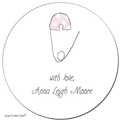 Sugar Cookie Gift Stickers - Pink Pin